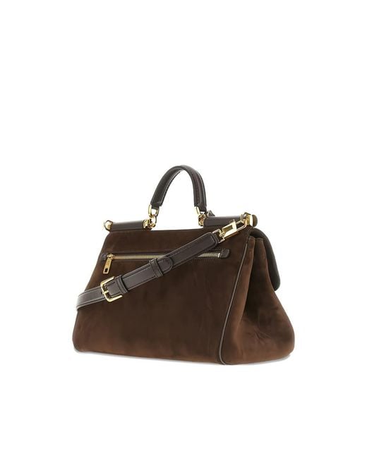 Dolce & Gabbana Brown Medium My Sicily Handbag