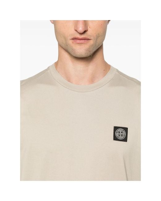 Stone Island Natural Compass-Patch T-Shirt for men