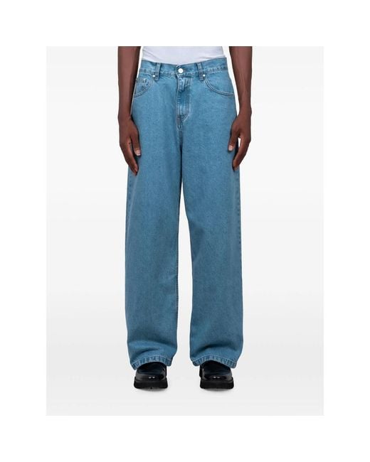 Arte' Blue Logo-Print Jeans for men