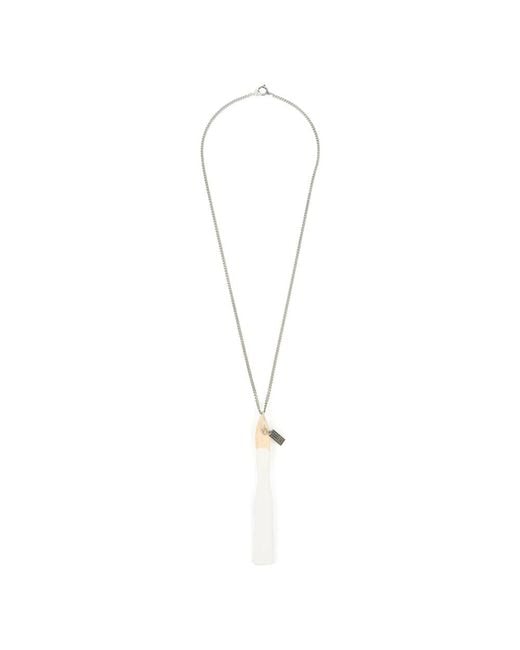 MM6 by Maison Margiela Metallic Numeric-Signature Necklace for men