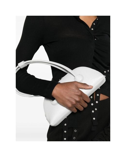MARGE SHERWOOD White Shimmer-Effect Tote Bag