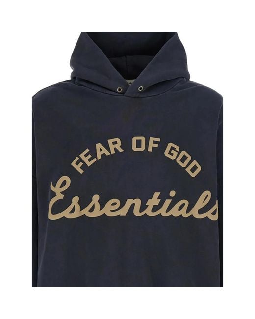 Fear Of God Blue Hooded Sweatshirt for men