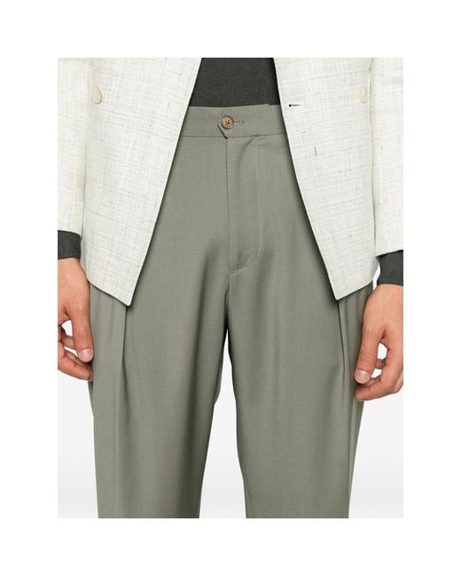 BRIGLIA Green Portobello Trousers for men
