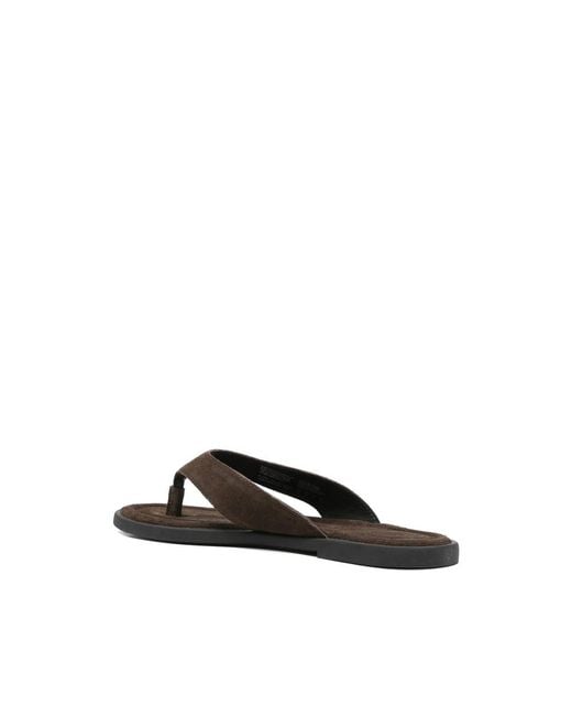 Vagabond Brown Thong Strap Sandals Zaida Suede