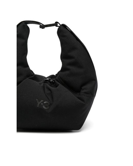 Y-3 Black Crescent Logo-Print Padded Tote Bag for men
