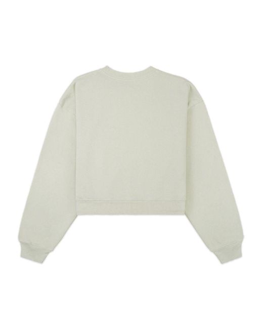 Sporty & Rich White Vendome Cropped Cotton Sweatshirt