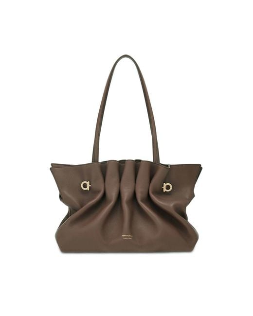 Ferragamo Brown Soft-Bag M