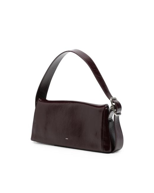 OSOI Black Buckle-Detail Leather Tote Bag