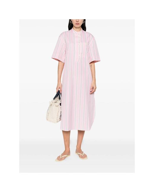 Soeur Pink Ilya Striped Shirt Dress