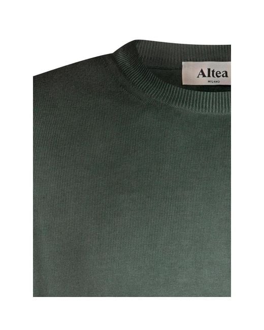 Altea Green Ribbed Sweater for men