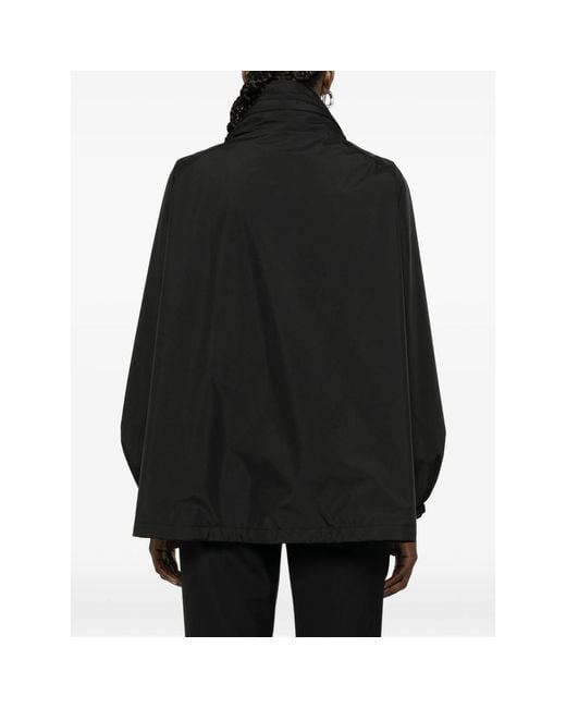 Moorer Black Lehua Funnel-Neck Zip Jacket