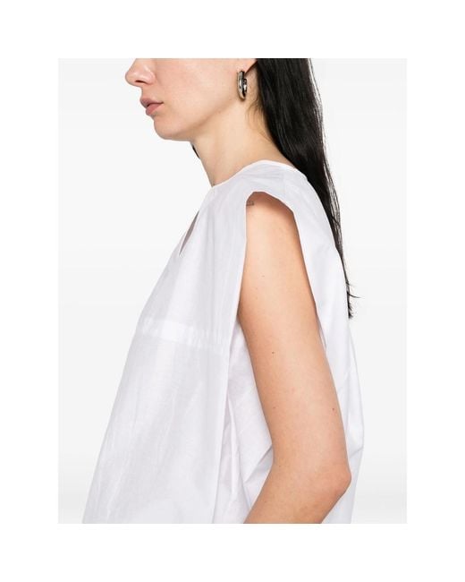 Soeur White Isalys V-Neck Top