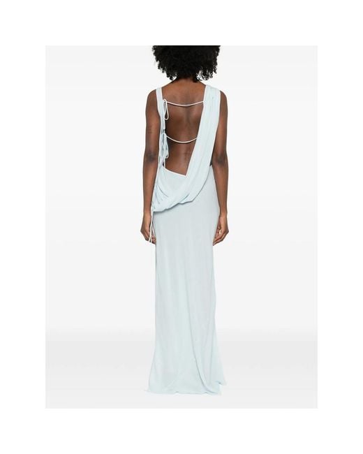 ANDAMANE Blue Minerva Cowl Sleeveless Maxi Dress