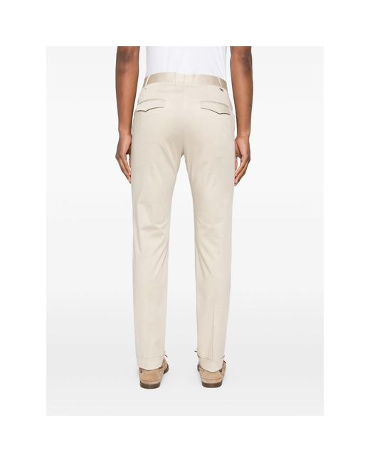 PT Torino Natural Pressed-Crease Slim-Fit Tailored Trousers for men