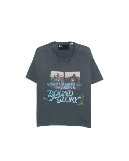 Paly Hollywood Blue Bound For Glory Print T-Shirt for men
