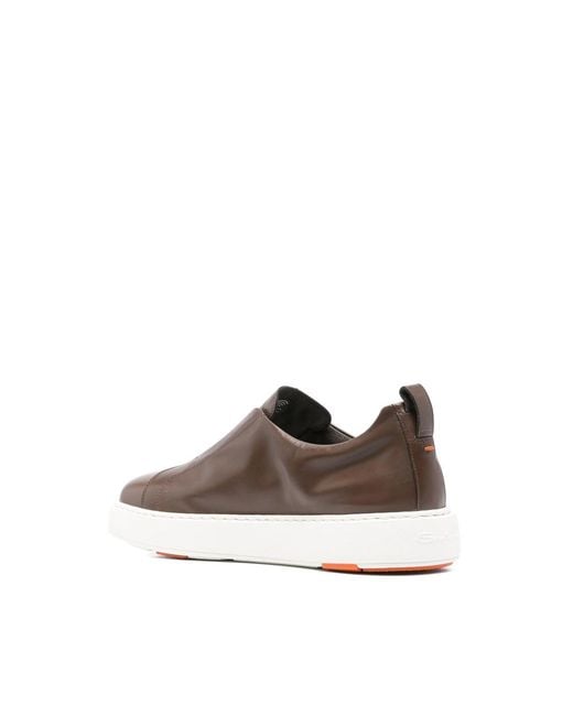 Santoni Brown Trainers for men