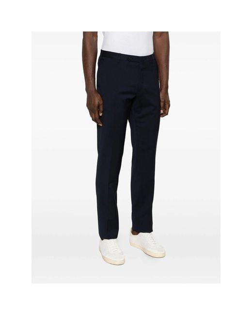 Incotex Blue Textured Trousers for men