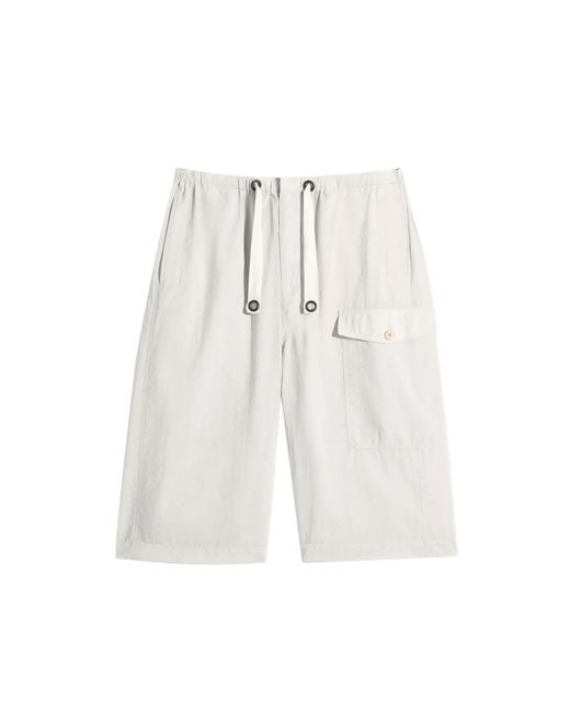 Lemaire White Neutrals Shorts for men