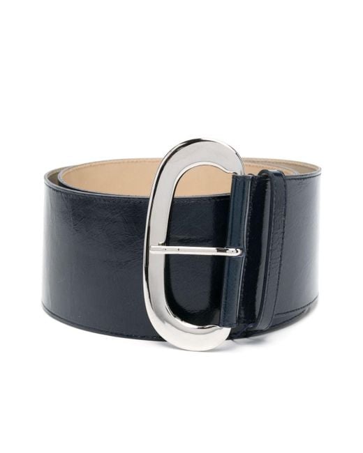 Paloma Wool Blue Buckled Leather Belt