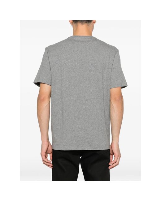 Calvin Klein Gray Logo Print Crew Neck T-Shirt for men