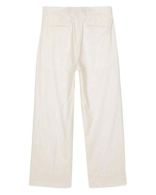Canaku White Straight-Leg Crepe Trousers for men