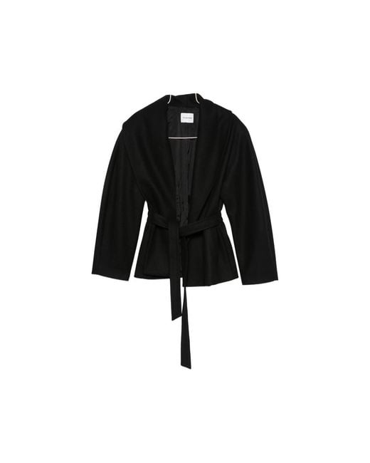 ANDAMANE Black Niki Long-Sleeve Belted Jacket