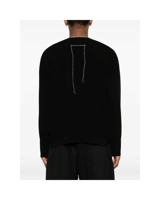 Isabel Benenato Black Lucca Crew-Neck Sweatshirt for men