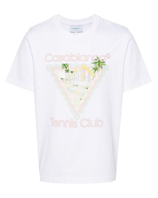 Casablancabrand White Maison De Reve Cotton T-Shirt