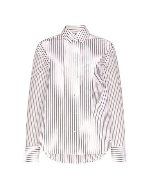 Loulou de Saison Pink Striped Cotton Shirt