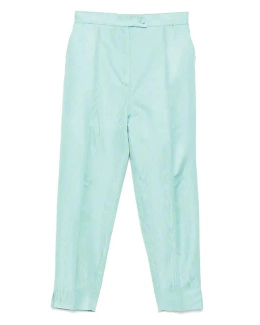 DE SANTIS Blue Patterned Trousers