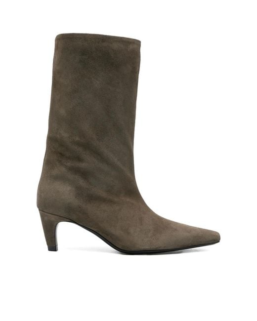 Jude Gray Pointed-Toe Boots