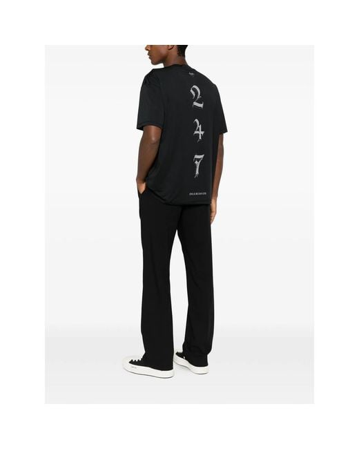 Represent Black 247 Logo-Print T-Shirt for men