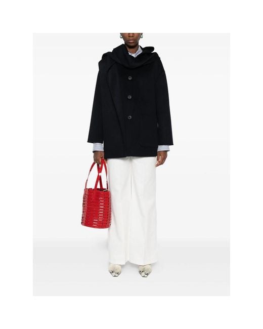 The Dynamis Studio Black Button-Fastening Wool Jacket