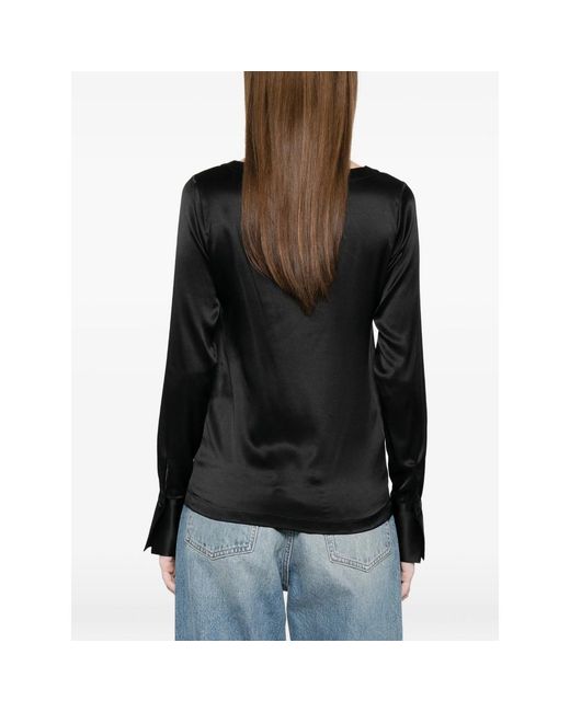 Mazzarelli Black Angie Long-Sleeve Top