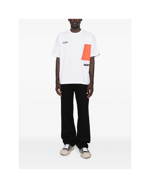 A Bathing Ape White Crew Neck T-Shirt for men