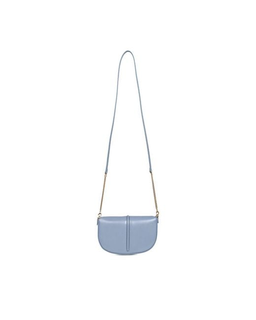 Fendi Blue Lettering Chain Cross Body Bag