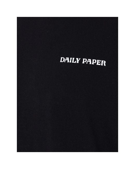 Daily Paper Blue Printed Crew-Neck T-Shirt for men