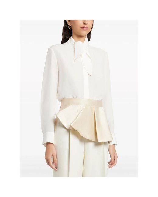 BITE STUDIOS Natural Asymmetric Ruffled Belt
