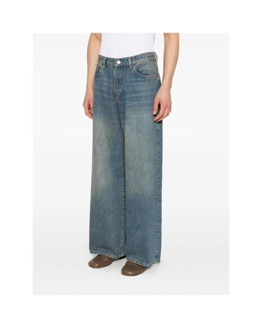 Jeanerica Blue Wide Leg Jeans for men