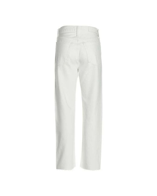 Re/done White Stove Pipe Jeans