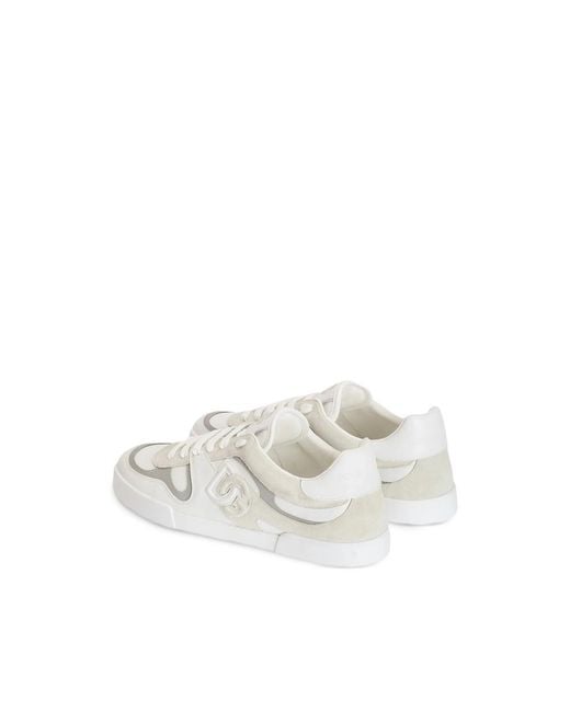Dolce & Gabbana White Portofino Calfskin Sneakers for men