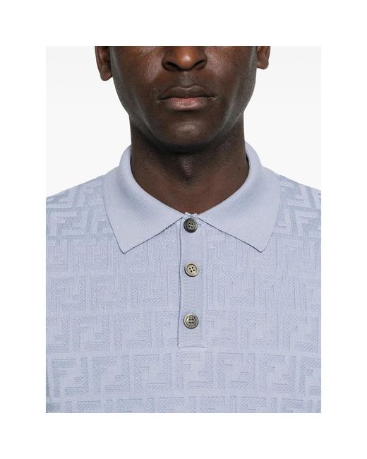 Fendi Blue Polo Shirts for men