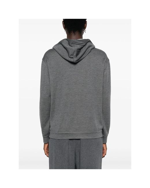 Brunello Cucinelli Green Hooded Sweatshirt Dark Silk-Cotton