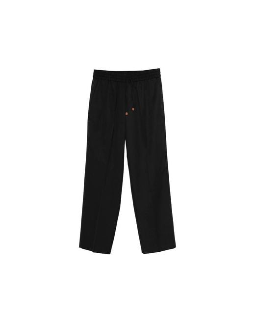 Drole de Monsieur Black Drawstring Trousers for men