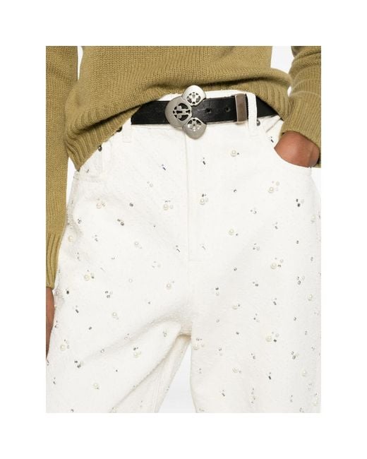 Golden Goose Deluxe Brand White Trousers