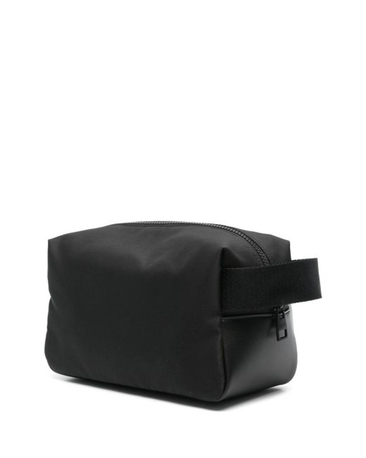 Alexander McQueen Black Logo-Print Wash Bag for men