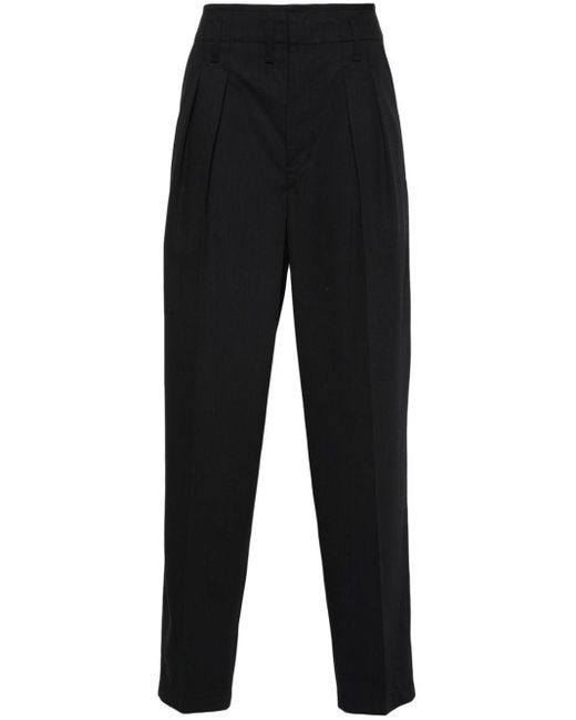 Lemaire Black Pleat-Detail Tailored Trousers