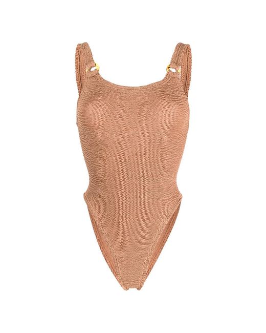 Hunza G Brown One-Piece Swimsuit