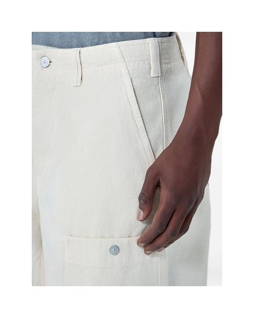 Stone Island White Neutrals Trousers for men