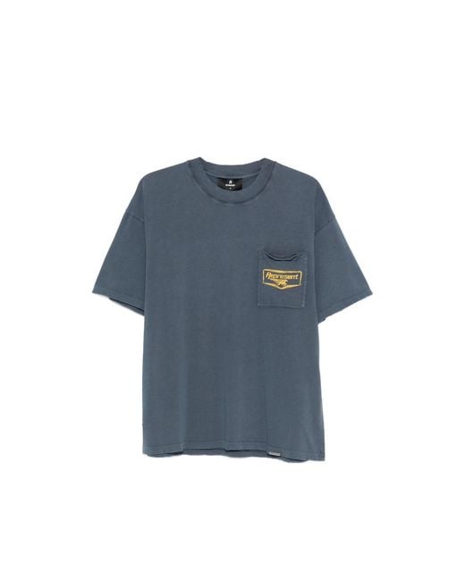 Represent Blue T-Shirt Chest Pocket for men